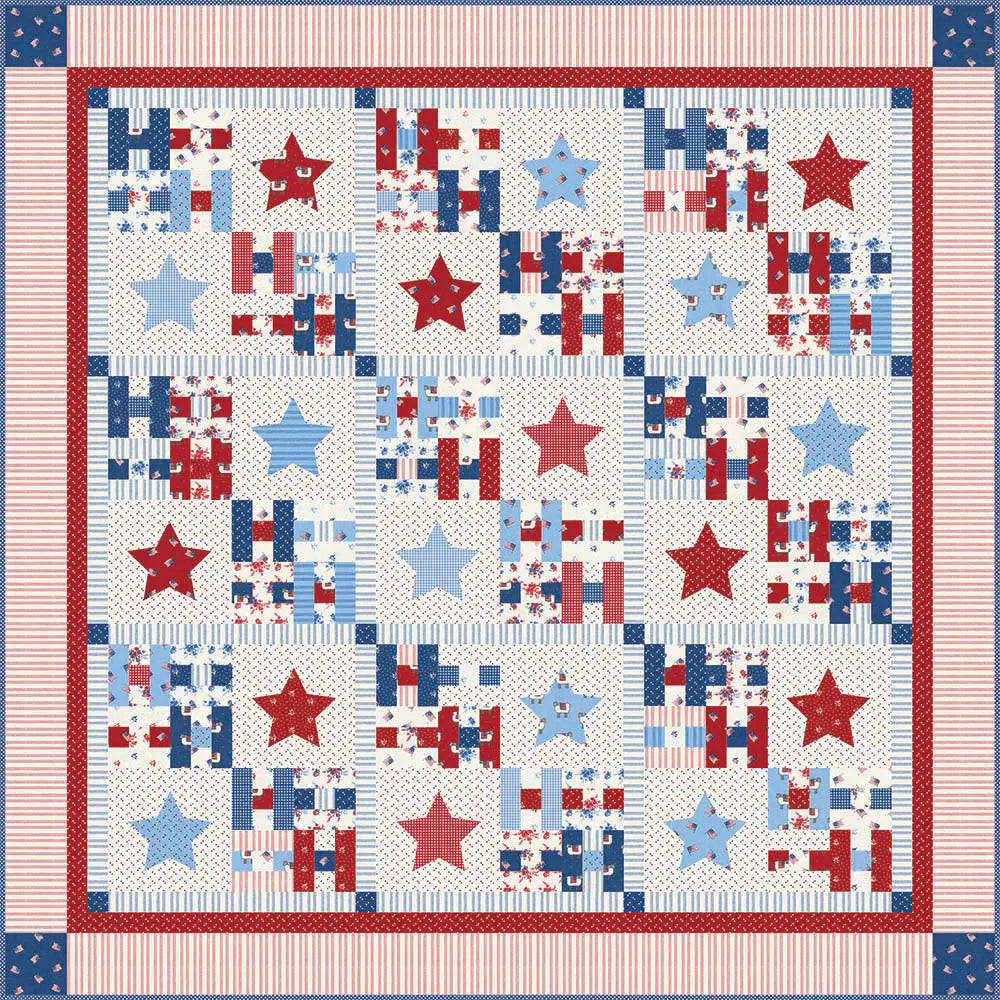 Made In The USA Quilt Pattern by Bunny Hill Designs Happy Little