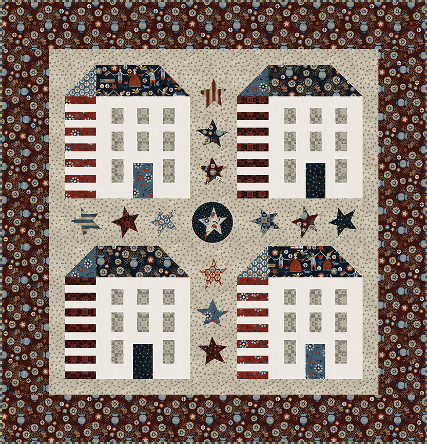 Folk Art America Quilt Kit by Teresa Kogut Happy Little Stitch Shop