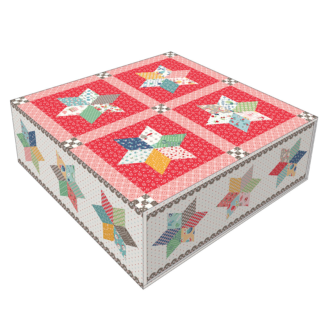 SALE! Lori Holt's Pot Luck Stars Quilt Kit featuring outlet Cook Book fabrics|| SKU #KT-11750