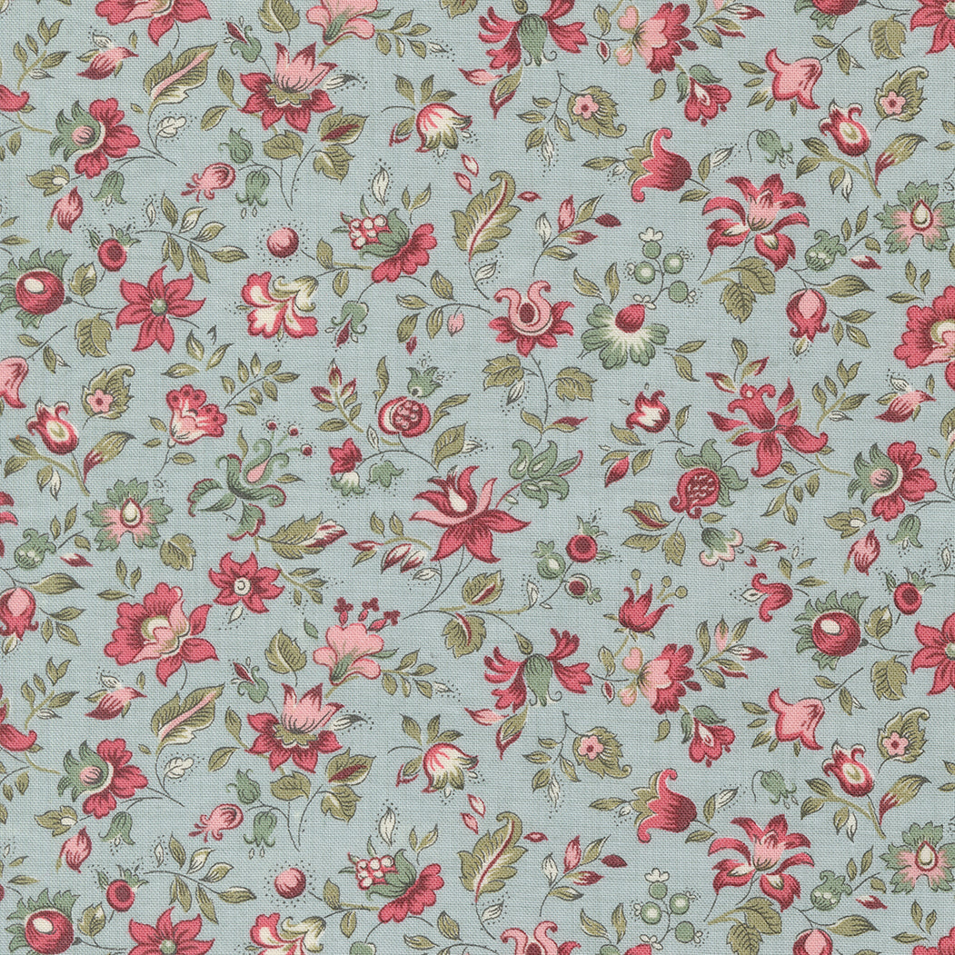 Antoinette - Picardie Small Floral Ciel Blue by French General