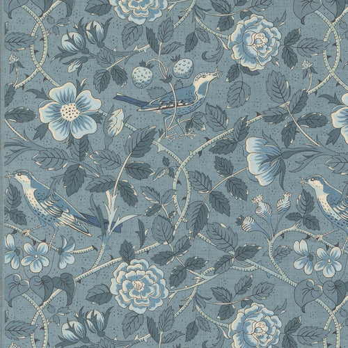 Sacre Bleu - Oiseaux Florals Birds French Bule by French General