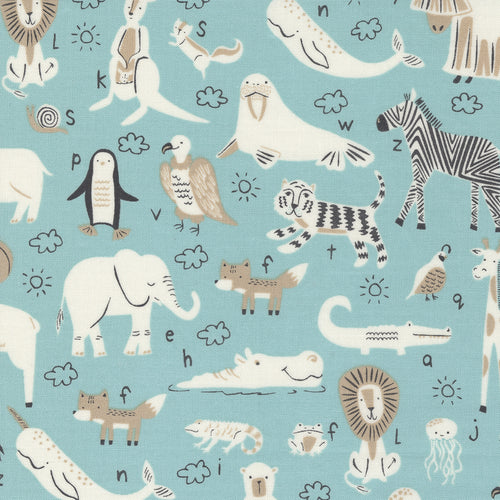 ABC XYZ Animals Aqua by Stacy Iest Hsu