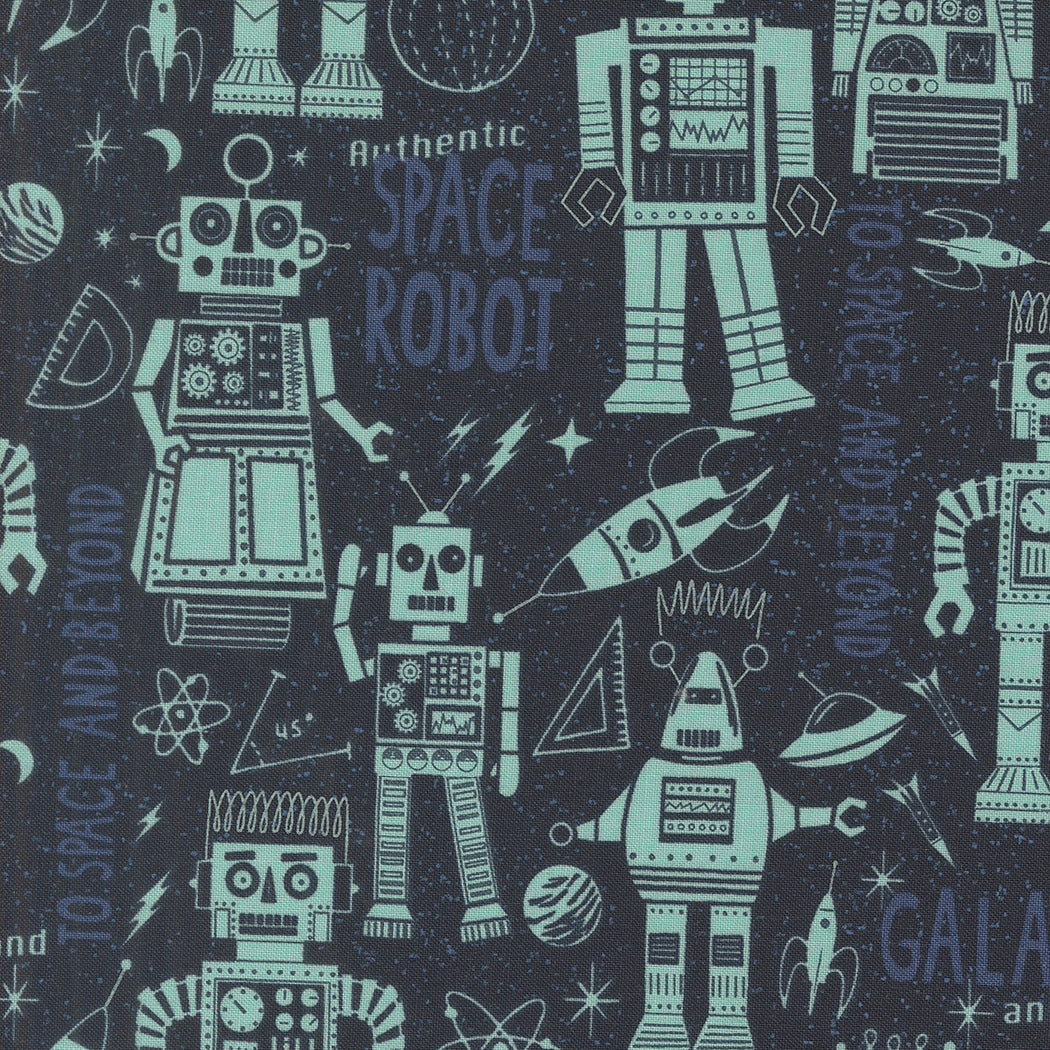 321 Blast Off Space Robots Night Sky by Stacy Iest Hsu