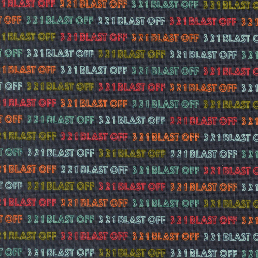321 Blast Off Text Night Sky by Stacy Iest Hsu