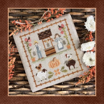Fall on the Farm Wishing You Well Chart 9 - by Little House Needleworks