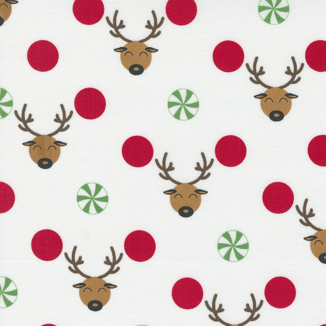 Reindeer Games - Reindeer Dots Winter White by Me and My Sister Designs