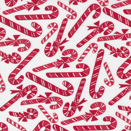 Reindeer Games - Candy Cane Dance Winter White Red by Me and My Sister Designs
