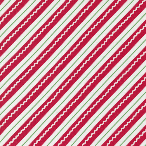 Reindeer Games - Candy Cane Stripe Poinsettia Red by Me and My Sister Designs