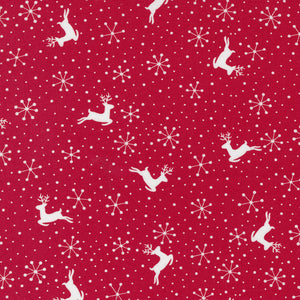 Reindeer Games - Flying Reindeer Poinsettia Red by Me and My Sister Designs