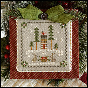 Log Cabin Christmas Chart No 2 - Log Cabin Bunnies by Little House Needleworks