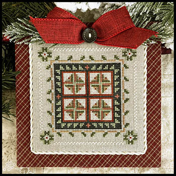 Log Cabin Christmas Chart No 5 - Log Cabin Quilt by Little House Needleworks