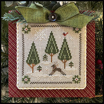 Log Cabin Christmas Chart No 6 - In The Woods Deer by Little House Needleworks