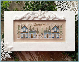 Monthly Mini Village - January Mini Village by Country Cottage Needleworks