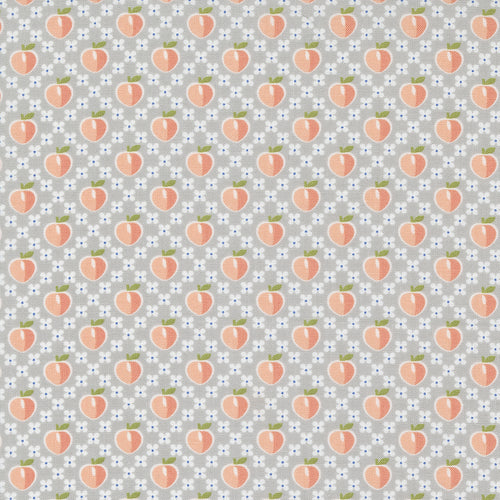 Peachy Keen - Novelty Peaches Grey by Corey Yoder
