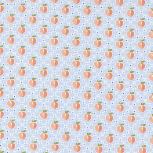 Peachy Keen - Novelty Peaches Light Blue by Corey Yoder