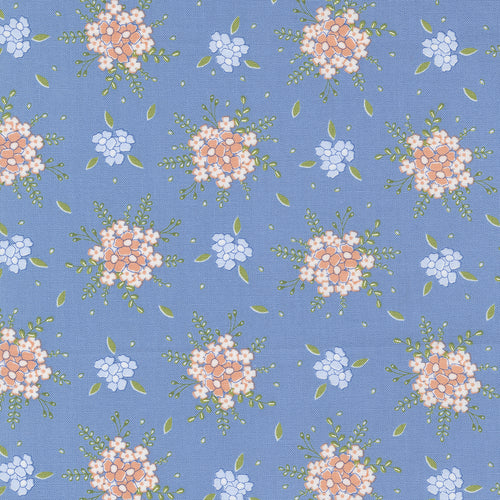 Peachy Keen -Blooming Florals Blue by Corey Yoder