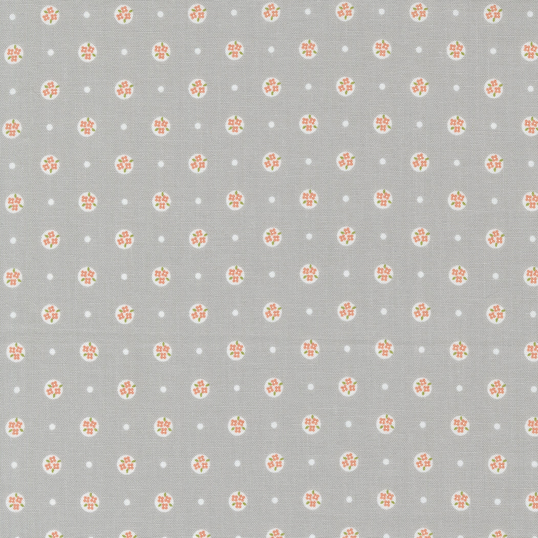 Peachy Keen - Posy Polka Grey by Corey Yoder