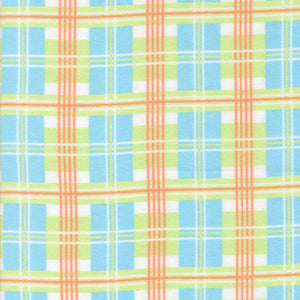 Sherbet Sunshine Flannels Plaid Sky by Corey Yoder