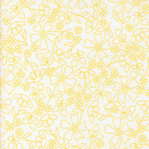 Sherbet Sunshine Flannels Sketch Florals Sunshine by Corey Yoder