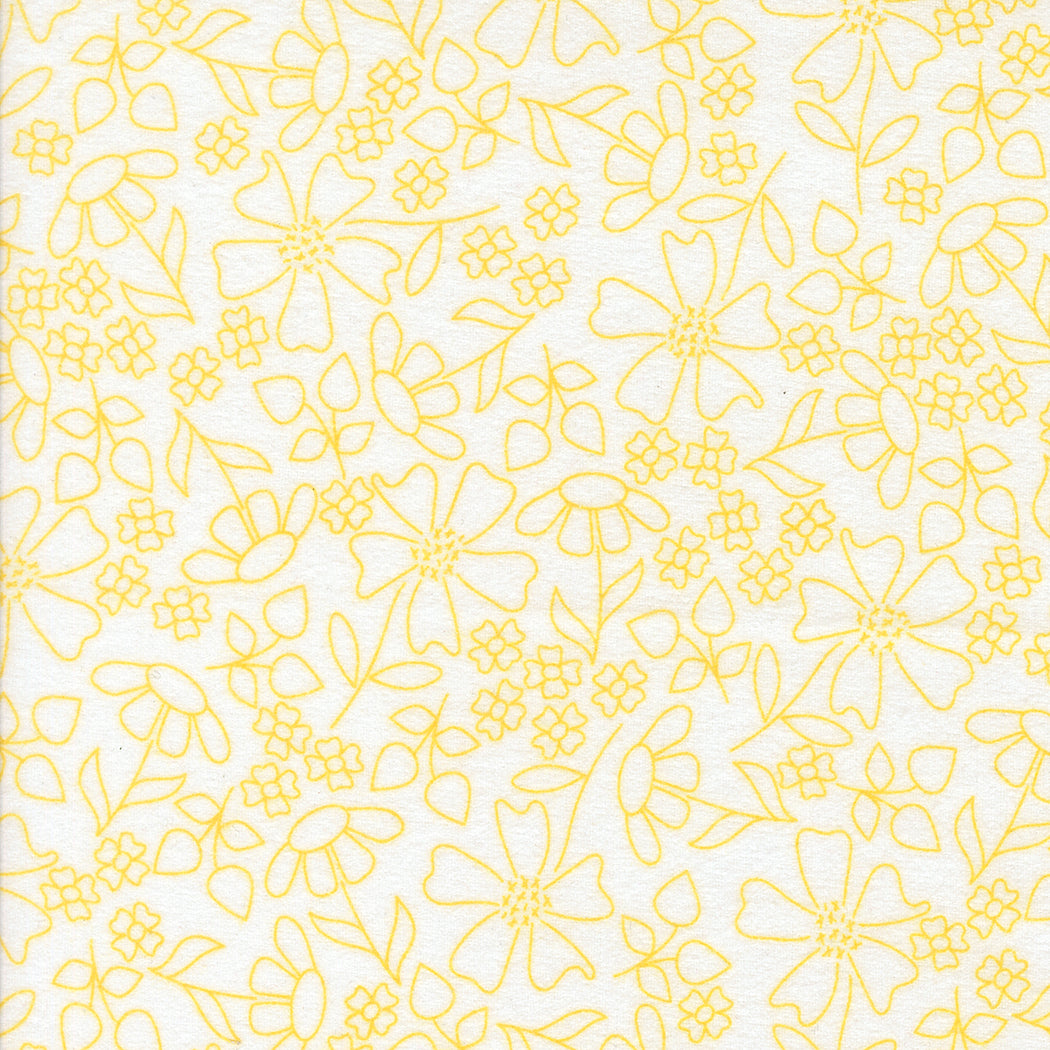 Sherbet Sunshine Flannels Sketch Florals Sunshine by Corey Yoder