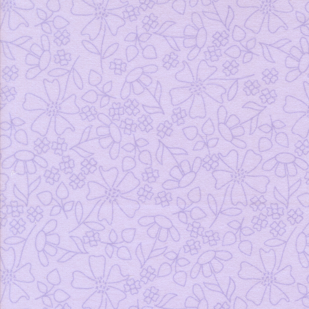 Sherbet Sunshine Flannels Sketch Florals Wisteria by Corey Yoder