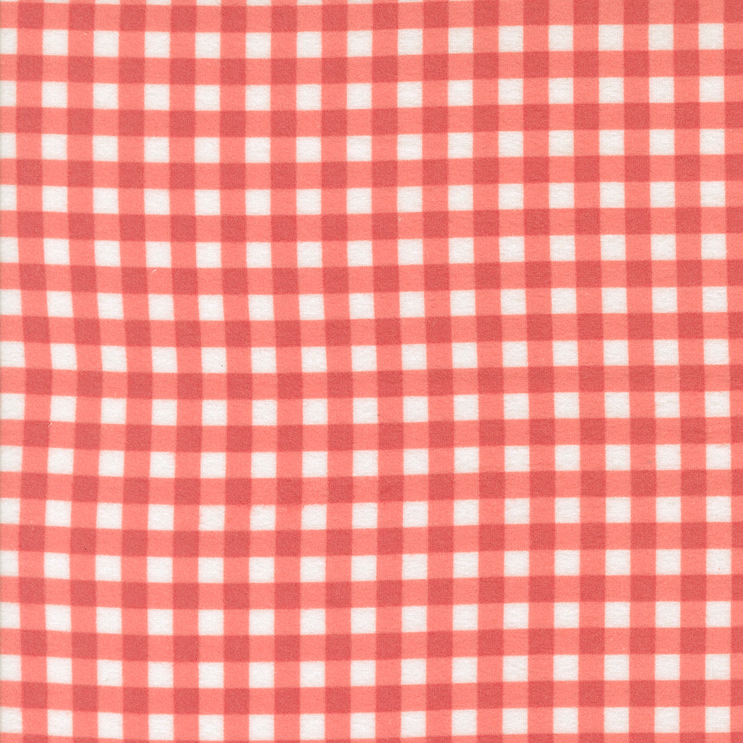 Sherbet Sunshine Flannels Gingham Strawberry by Corey Yoder