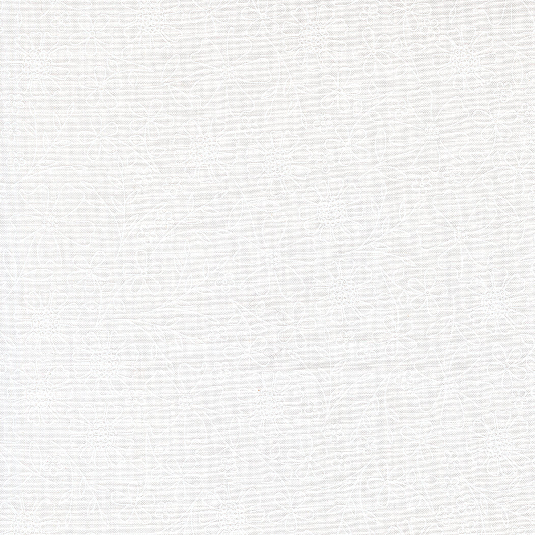 COMING SOON - In The Garden Sketch Florals Off White White by Corey Yoder