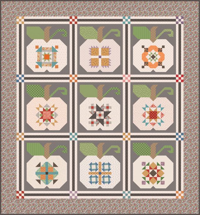 Autumn Quilt Seeds Finishing Kit with Backing by Lori Holt