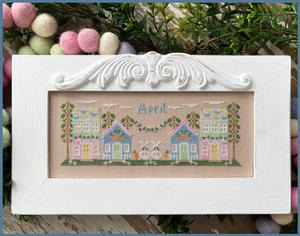 Monthly Mini Village - April Mini Village by Country Cottage Needleworks