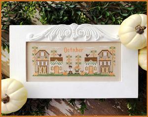 Monthly Mini Village - October Mini Village by Country Cottage Needleworks