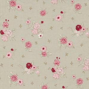 Sugarberry - Berry Florals Flax by Bunny Hill Designs