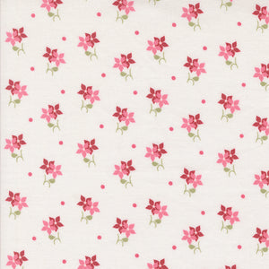 A Very Sweet Christmas Poinsttias Snow by Bunny Hill Designs
