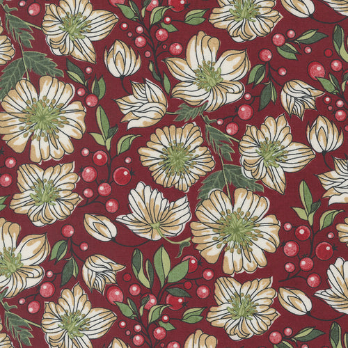 Jolly Good - Christmas Rose Cranberry by BasicGrey