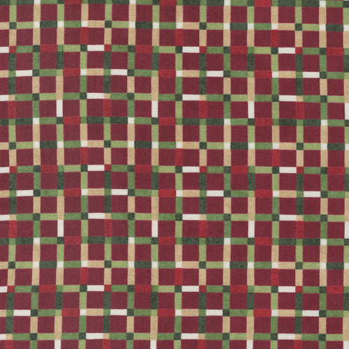 Jolly Good - Merry Little Checks Cranberry by BasicGrey