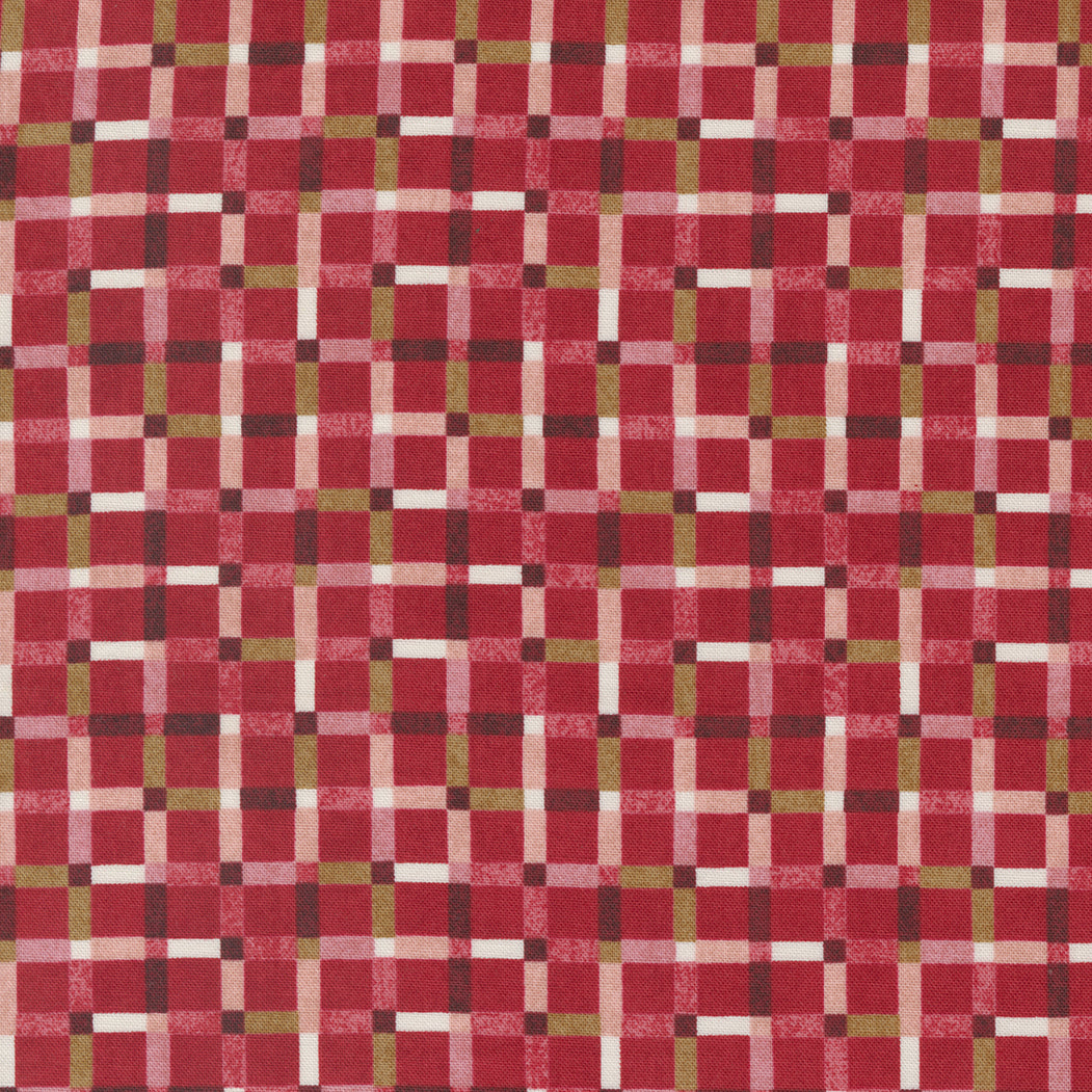 Jolly Good - Merry Little Checks Crimson by BasicGrey