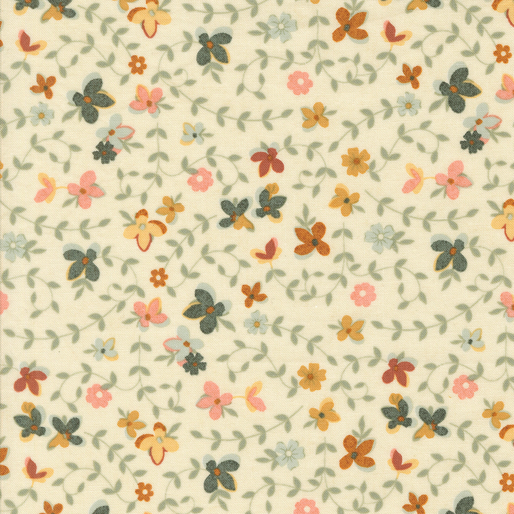 Acorn Hollow Gather Florals Ecru by BasicGrey