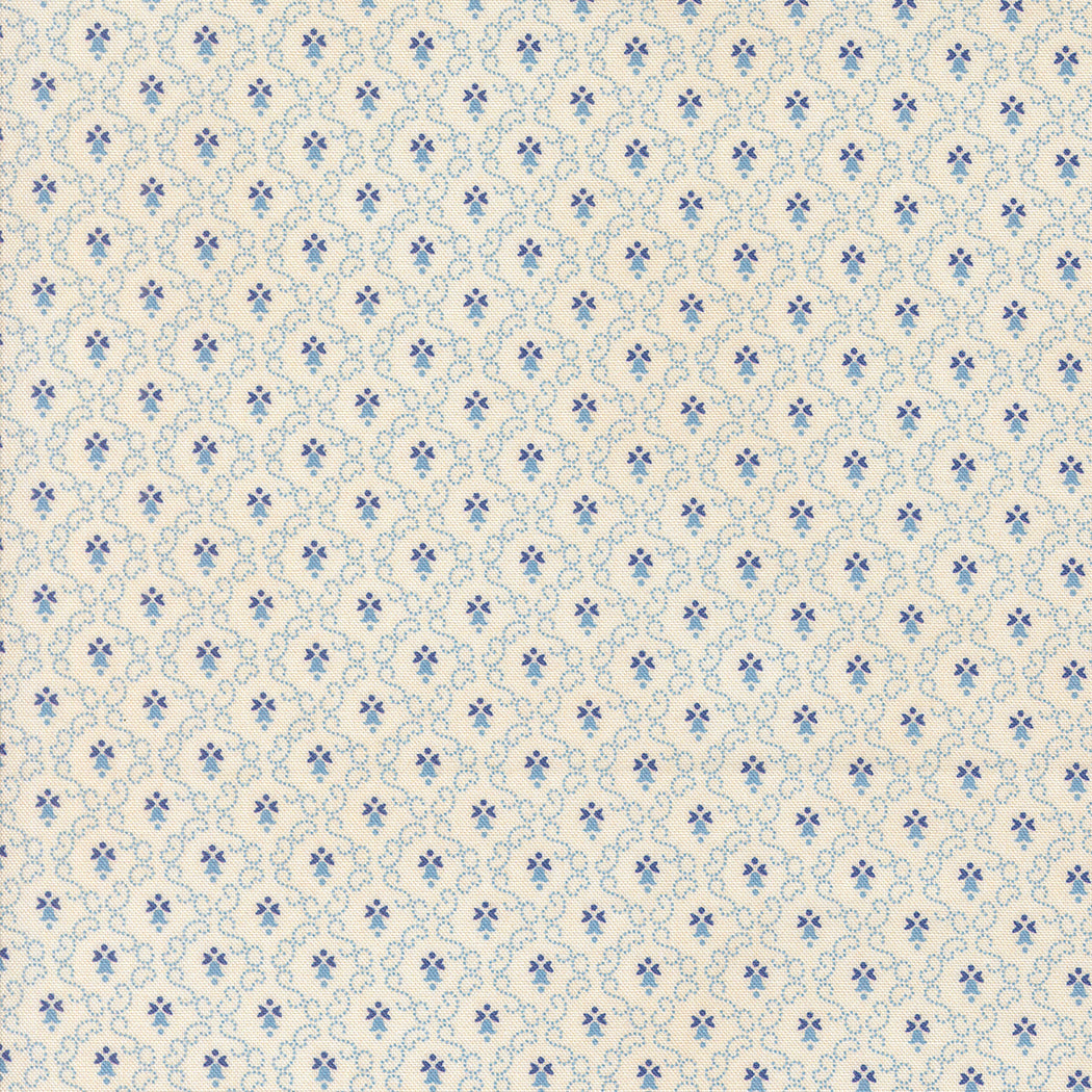 Sally's Stitches 1840-1860 Little Bells Blue Sky by Betsy Chutchian