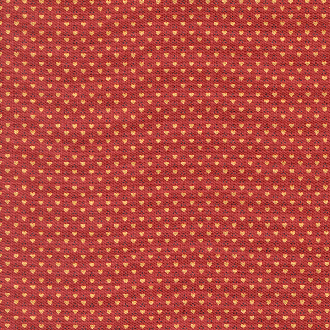 Sally's Stitches 1840-1860 Sweetheart Hearts Turkey Red by Betsy Chutchian