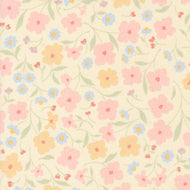 Cottage Charm - Wallpaper Florals Soft Yellow by Heather Briggs of My Sew Quilty Life
