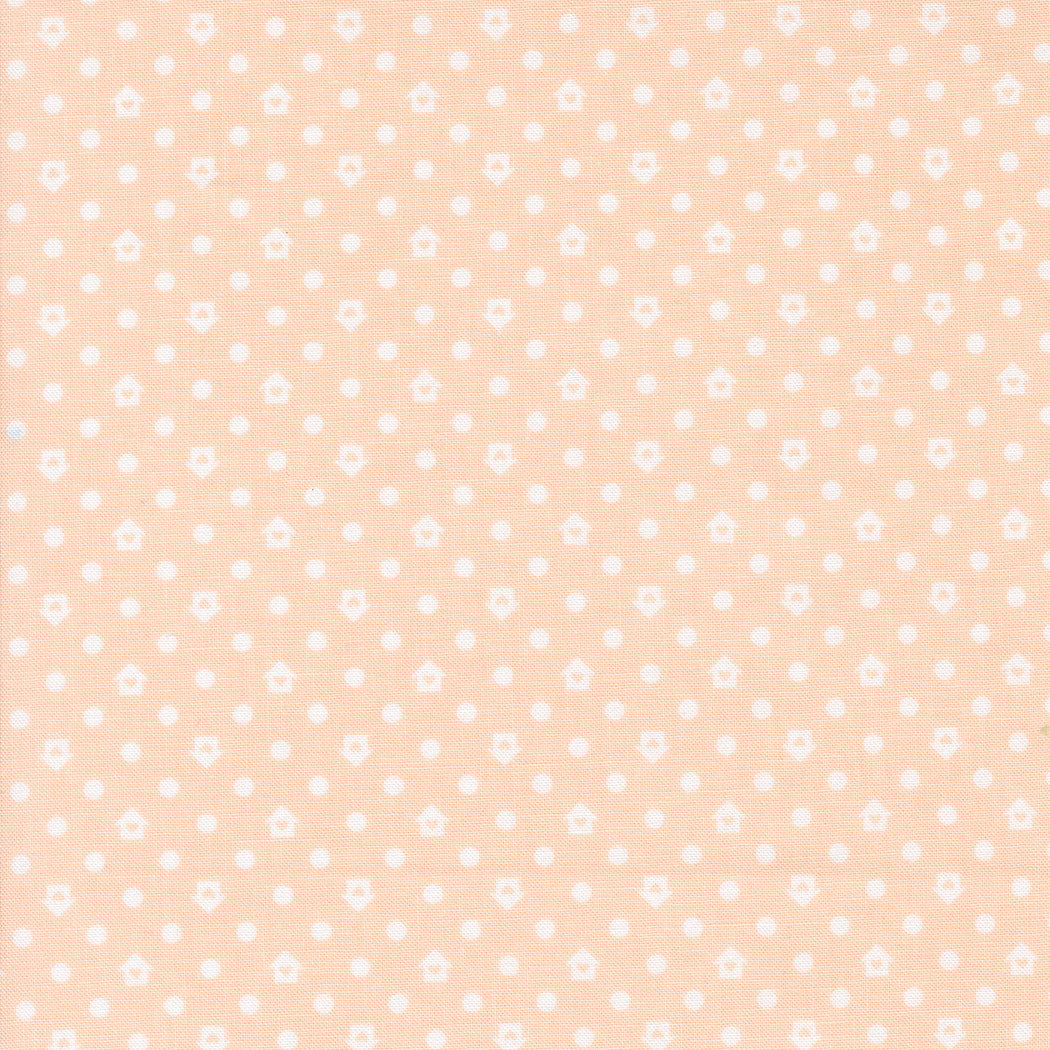 Cottage Charm - Dots Houses Whipped Peach by Heather Briggs of My Sew Quilty Life