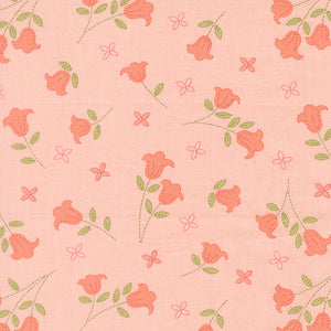 Sunbonnet Embroidered Blooms Pink by Heather Briggs