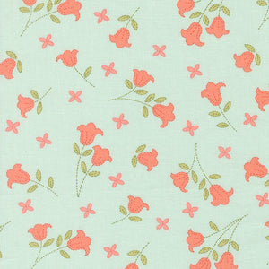 COMING SOON - Sunbonnet Embroidered Blooms Pale Blue by Heather Briggs