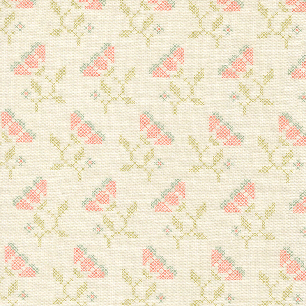 Sunbonnet Blooming Stitches Porcelain by Heather Briggs