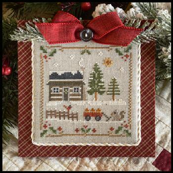 Log Cabin Christmas Chart No 1 - Log Cabin Squirrel by Little House Needleworks