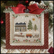 Log Cabin Christmas Chart No 1 - Log Cabin Squirrel by Little House Needleworks