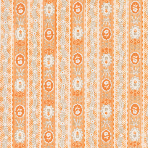 Agatha Road Wallpaper Stripes Pumpkin by Fig Tree and Co.