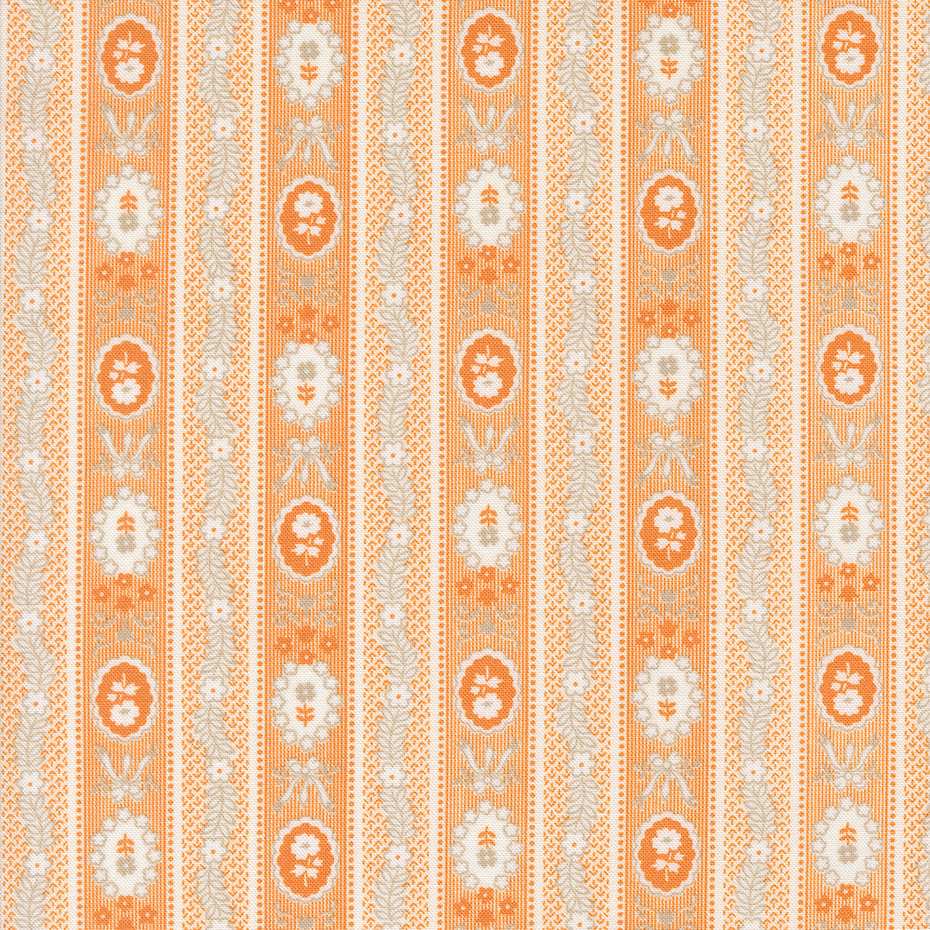 Agatha Road Wallpaper Stripes Pumpkin by Fig Tree and Co.