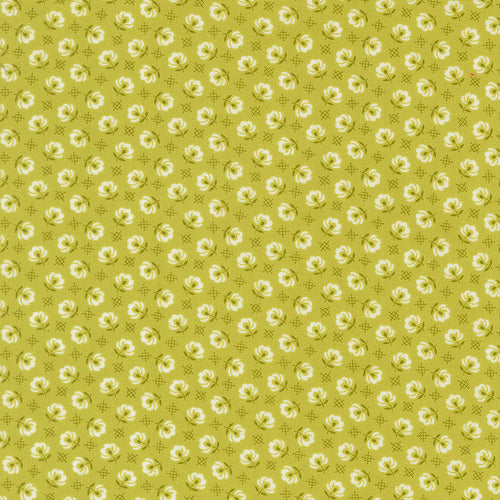 COMING SOON - Rosie Tiny Flowers Green Apple by Fig Tree and Co.