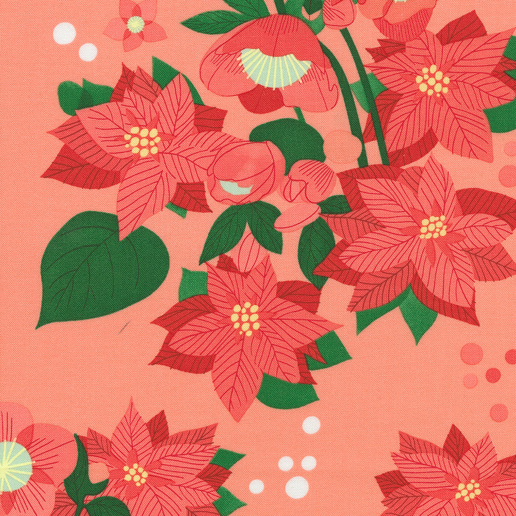 Tiny Christmas Poinsettias Carnation by Lizzy House