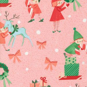 Tiny Christmas Elves and Presents Cotton Candy by Lizzy House